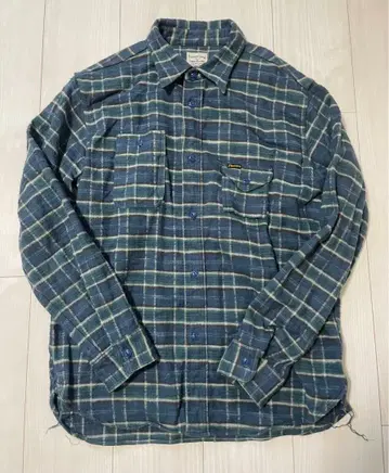 페로우즈 플란넬 셔츠 체크 셔츠 네이비 XL