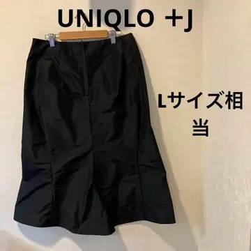 UNIQLO +J 블랙 무지 스커트 L 사이즈 상당 택 포함