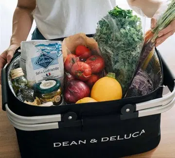새상품 미사용 DEAN & DELUCA 알루미늄 핸들 백 블랙