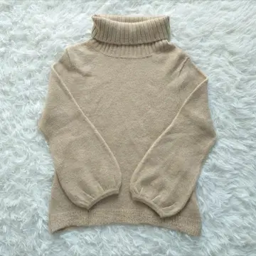 빅 사이즈 23구 니트 터틀넥 알파카 100% 44 사이즈