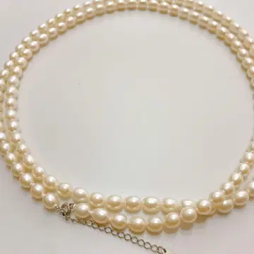 silver925 롱 펄 목걸이