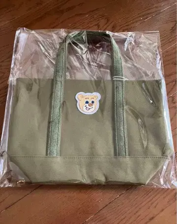 [ 미사용 새상품 ] 페이러 올드 테디 와펜 토트백 소 다크 그린