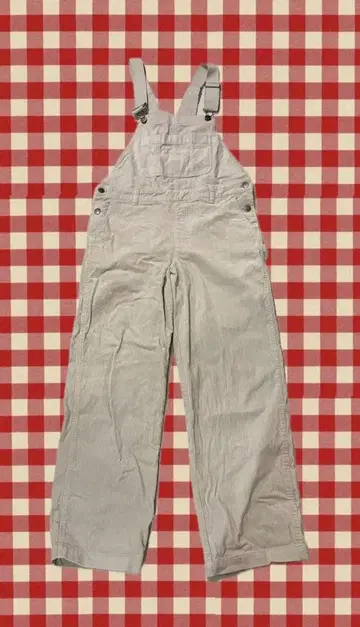 코듀로이 오버롤 라이트 베이지