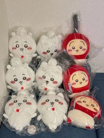 치이카와 생일 BIG 봉제 인형 9개 세트 치이카와 토끼 하치와레