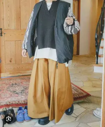 니코앤드 [ 새상품 ] misayo 슈퍼 와이드 팬츠 카멜 M