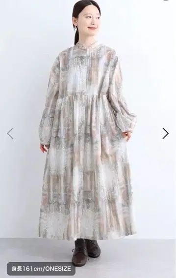 ichi 잉크젯 프린트 2way 원피스 스톤