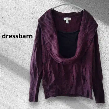 1점 한정 dressbarn 레이어드 니트 와인 레드 스웨터 [ S ]