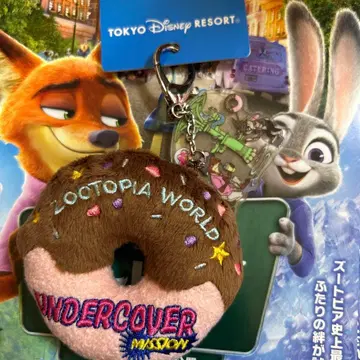 디즈니 키체인 주토피아 닉 주디 게리 도넛