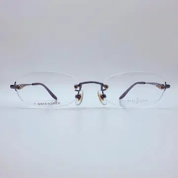 Bill & COO. 안경 프레임 무테 메탈릭 블루 사바에 일본제