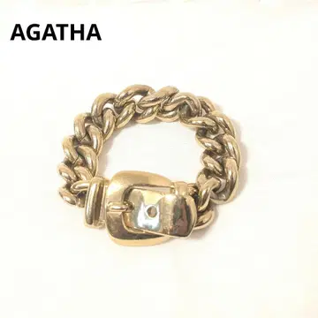 아가타 팔찌 골드 와이드 체인 벨트 빈티지