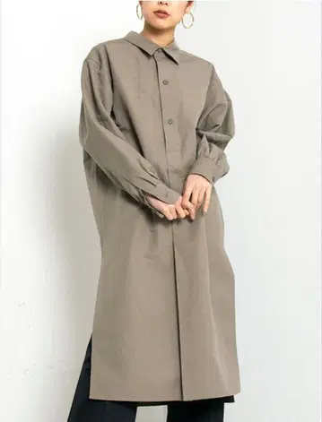 HYKE cotton long shirts one-piece