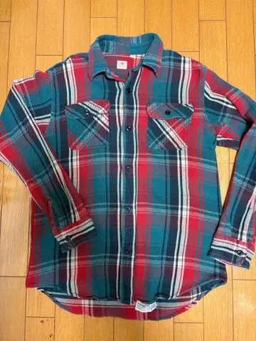 SUGAR CANE 체크 무늬 플란넬 셔츠 L 슈가케인