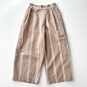 tumugu: 츠무구 코튼 린넨 스트라이프 팬츠
