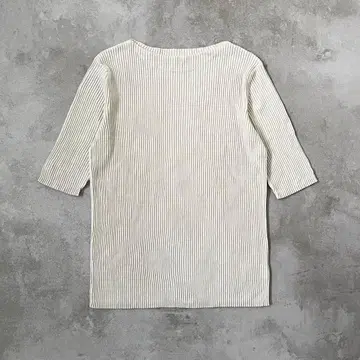 24SS 갤러리 바이 기자 코튼 리브 오벌넥 풀오버