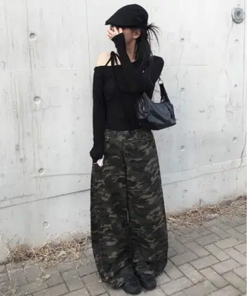 anyonemore camouflage widepants