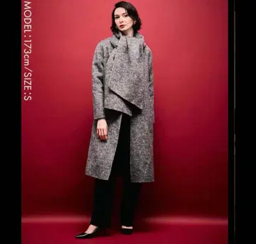 JENNE 리버 울 실크 코트 XL 그레이