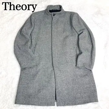 띠어리 스탠드 카라 코트 벨빈 알파카 L