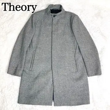 띠어리 스탠드 카라 코트 벨빈 알파카 L