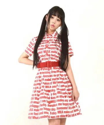 MILK MESSAGE 원피스 반팔 미니 원피스