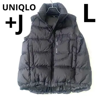 새상품급 UNIQLO 유니클로 +J 다운 볼륨 베스트 다크 그레이 L