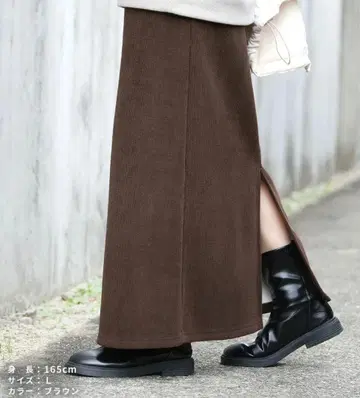 reca 안쪽 플리스 코듀로이 타이트 스커트 L