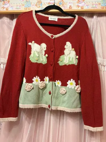 PINK HOUSE 양 니트 가디건