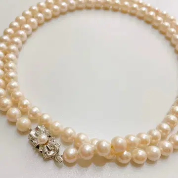 롱 펄 목걸이 silver925