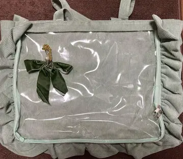 자카마트 A4 프릴 토트 이타백 코듀로이 더스티 민트