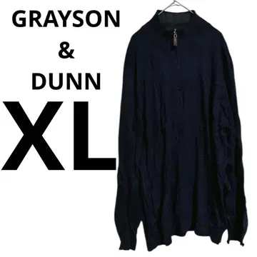 GRAYSON & DUNN [ XL ] 네이비 하프 지퍼 스웨터
