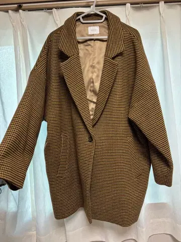 lowrysfarm 체크 오버 사이즈 체스터 코트