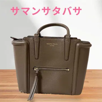 거의 사용하지 않은 사만다 타바사 카리누 그레이지 가죽 미니 핸드백