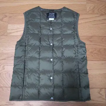 TAION 카키 다운 베스트 s