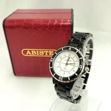 [ T ] 새상품급 ABISTE 블랙 쿼츠 시계 작동