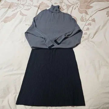 CLOVE 그레이 터틀넥 니트 원피스 9호 새상품 배송비 포함 가격