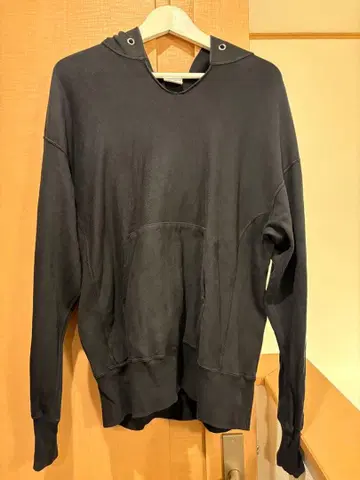 monkey time 리버스 위브 후드티 M 블랙