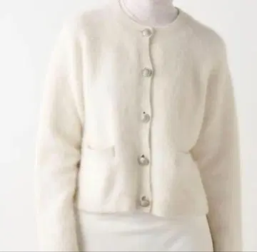 새상품급 whimGazette / 캐시미어 혼방 퍼 니트 자켓