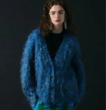 MAISON SPECIAL 멜란지 퍼 니트 가디건