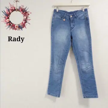 레이디 Rady 스키니 데님 골드 버튼 스트레치 작은 사이즈 XS