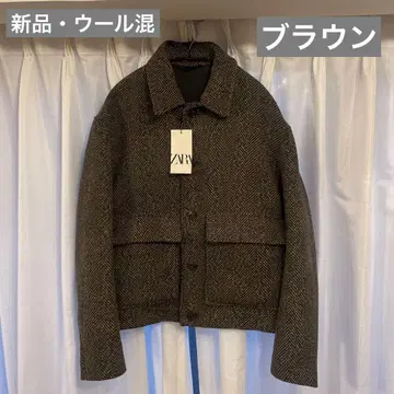 [새상품] ZARA 블루종 울 혼방 브라운