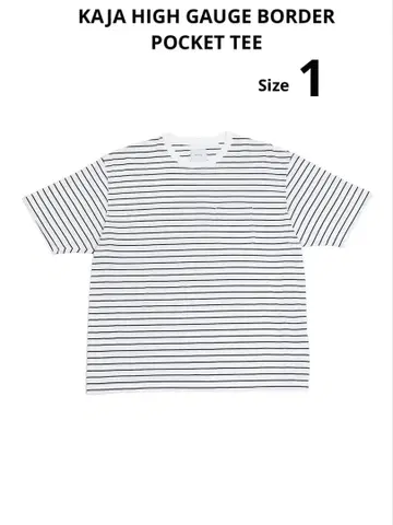 KAJA HIGH GAUGE BORDER POCKET TEE