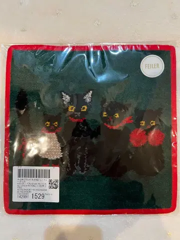 코스메 키친 쿠로네코 나카노 쿠로네코 페이 손수건 레드