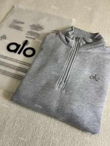 ALO YOGA 집업 트레이닝복 맨투맨 블랙 S M L 속기모