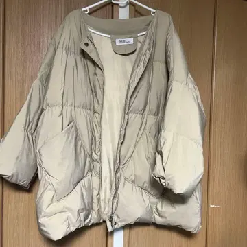 [ NUEbyas ] 베이지 다운 자켓 오버 사이즈