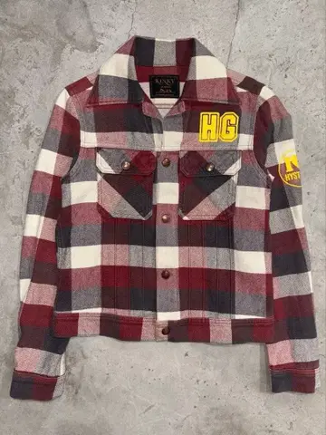 Hystericglamour 체크 데님 자켓