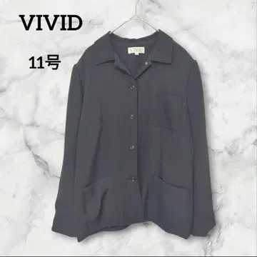 VIVID 블랙 버튼 셔츠 자켓 심플 큐프라 11호
