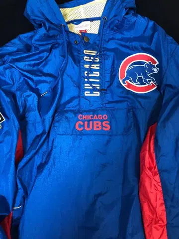 mlb 시카고 컵스 나일론 자켓 xl 파랑 블루