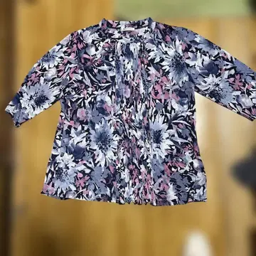 SUNLAMAIL 꽃무늬 오부 소매 블라우스