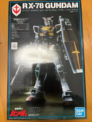 반다이 HG 1/144 리얼 타입 건담 중고품