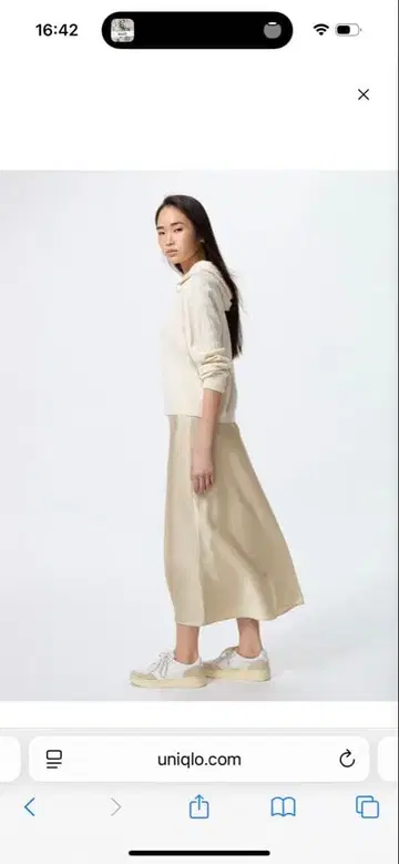 [ 미사용 ] UNIQLO 플레어 스커트 M