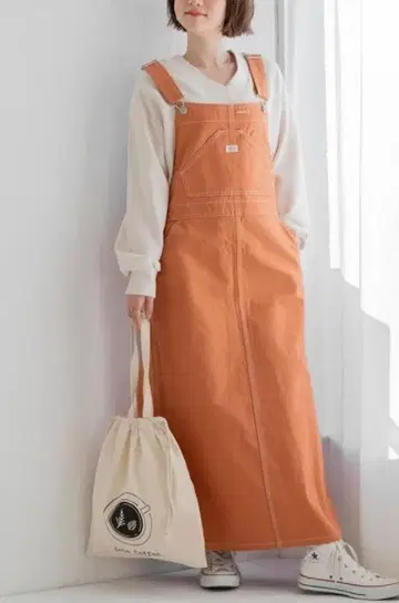 새상품급 오렌지 데님 살로펫 스트랩 포함